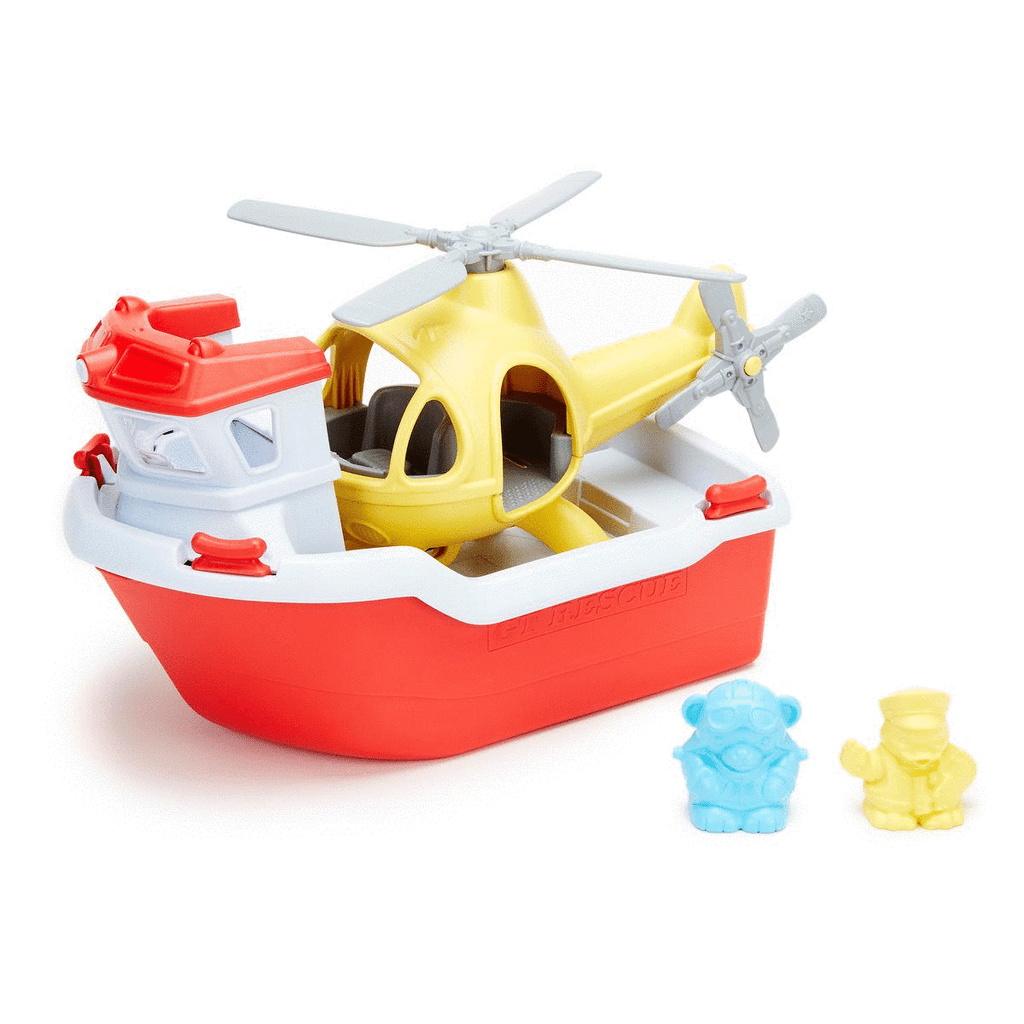 Green Toys - Rescue Boat & Helicopter - Very Ventura Gift Shop & Gallery