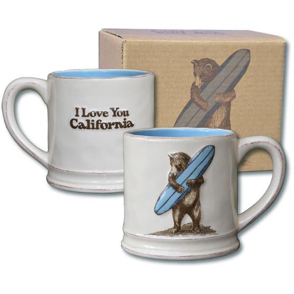 Cal Surf Bear Ceramic Mug - Very Ventura Gift Shop & Gallery